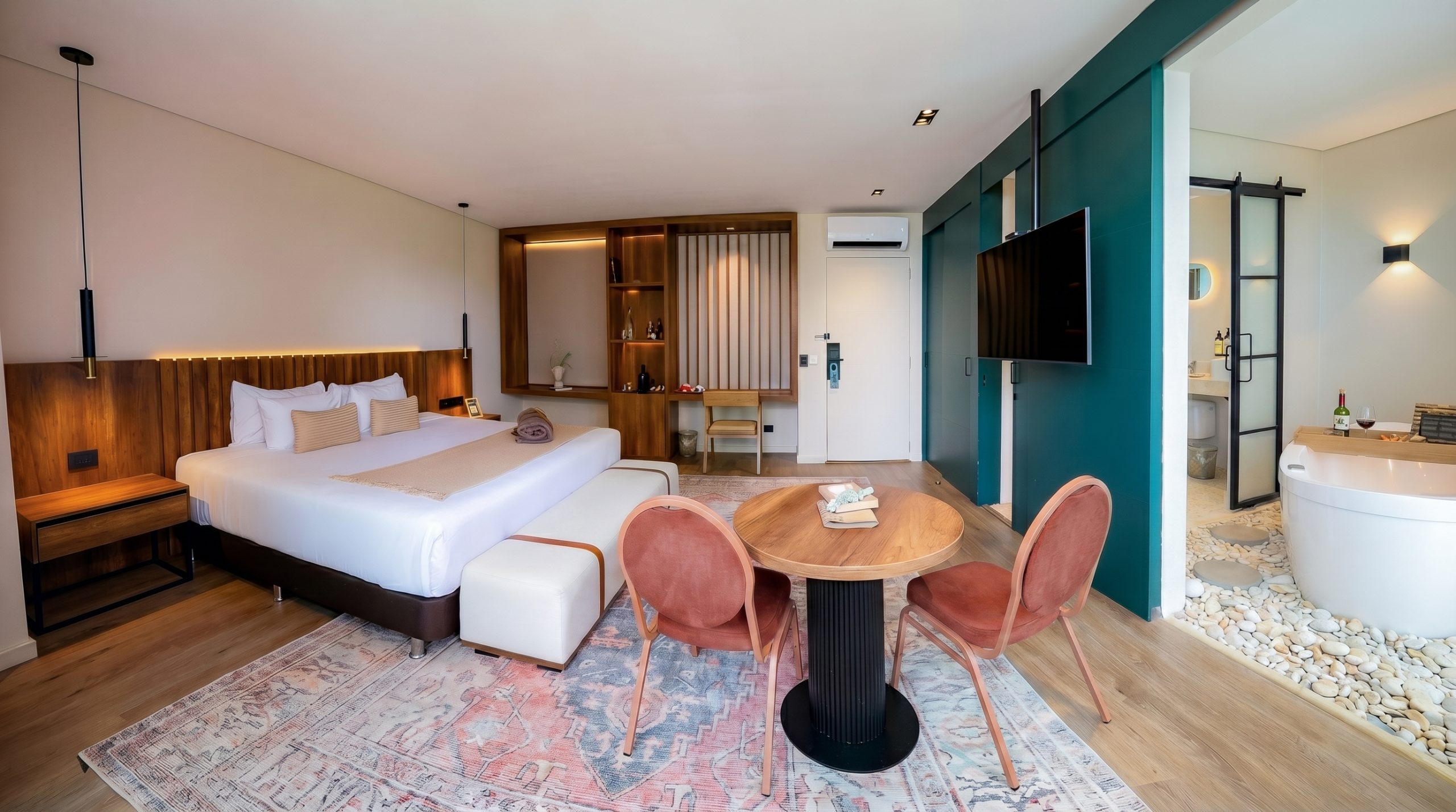 Espacios diseñados para el descanso absoluto.